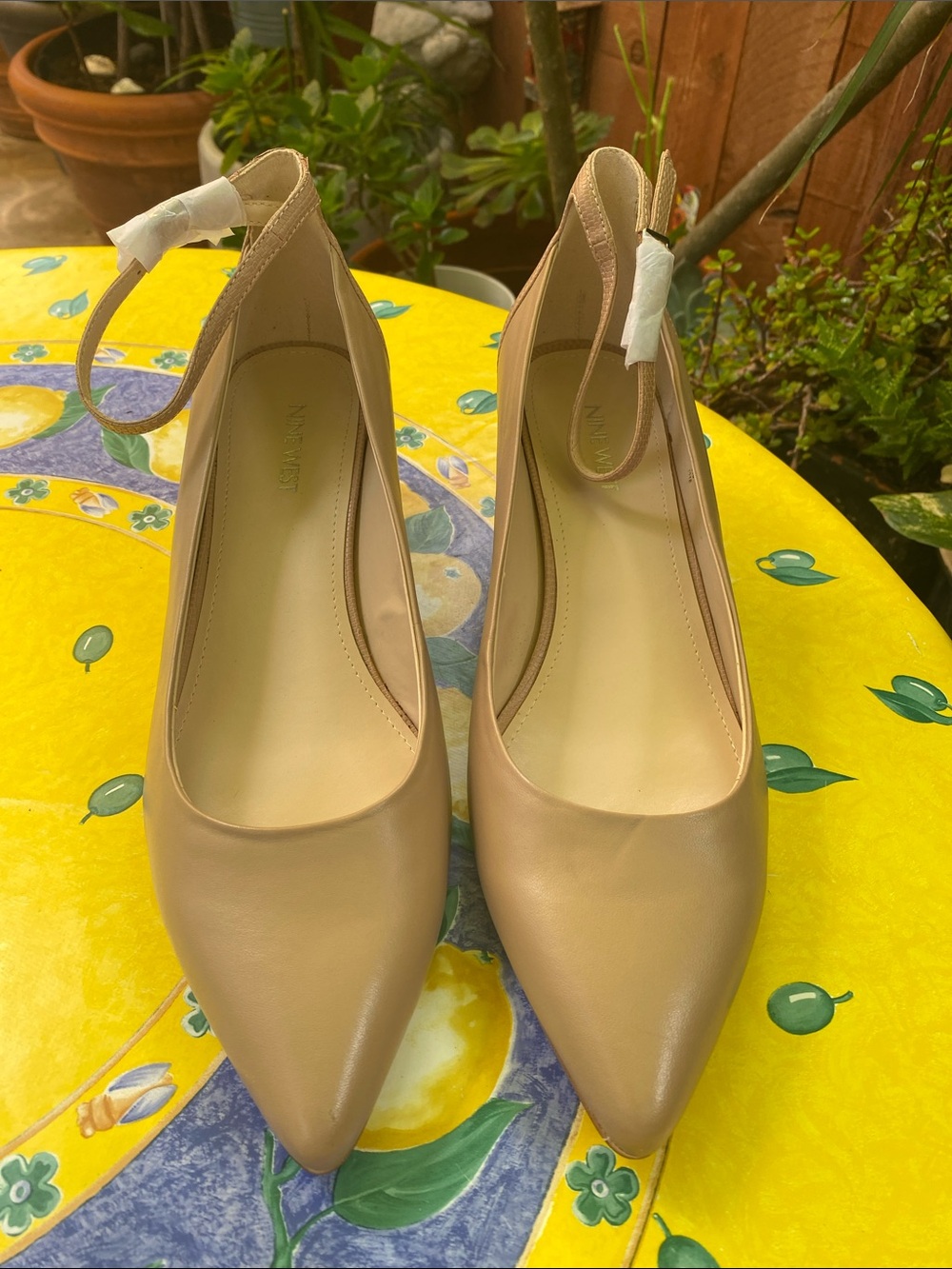 NINE WEST Women’s Beige Wedge Pumps - Classic Pointed Toe - Picture 2 of 8